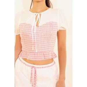 NEW BAILEY ROSE florence gingham top in pink